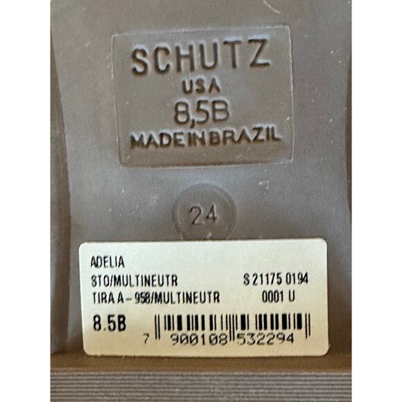SCHUTZ ADELIA FLAT SANDAL BEIGE SIZE 8.5 NWT - Picture 5 of 5